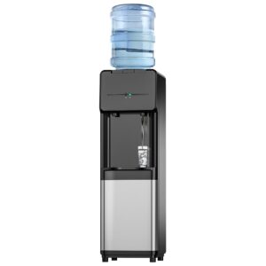 euhomy hot & cold water dispenser, top loading water dispenser for 3 or 5 gallon bottles, top loading hot & cold water dispenser with child safety lock, for office, home