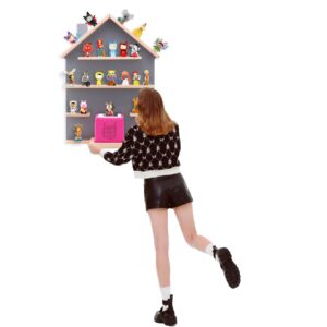 Tnvodejo Children's Shelf Compatible with Toniebox and Tonies for Over 40 Figures - Wall Shelf for Music Box - for Playing and Collecting - for Children Baby Room