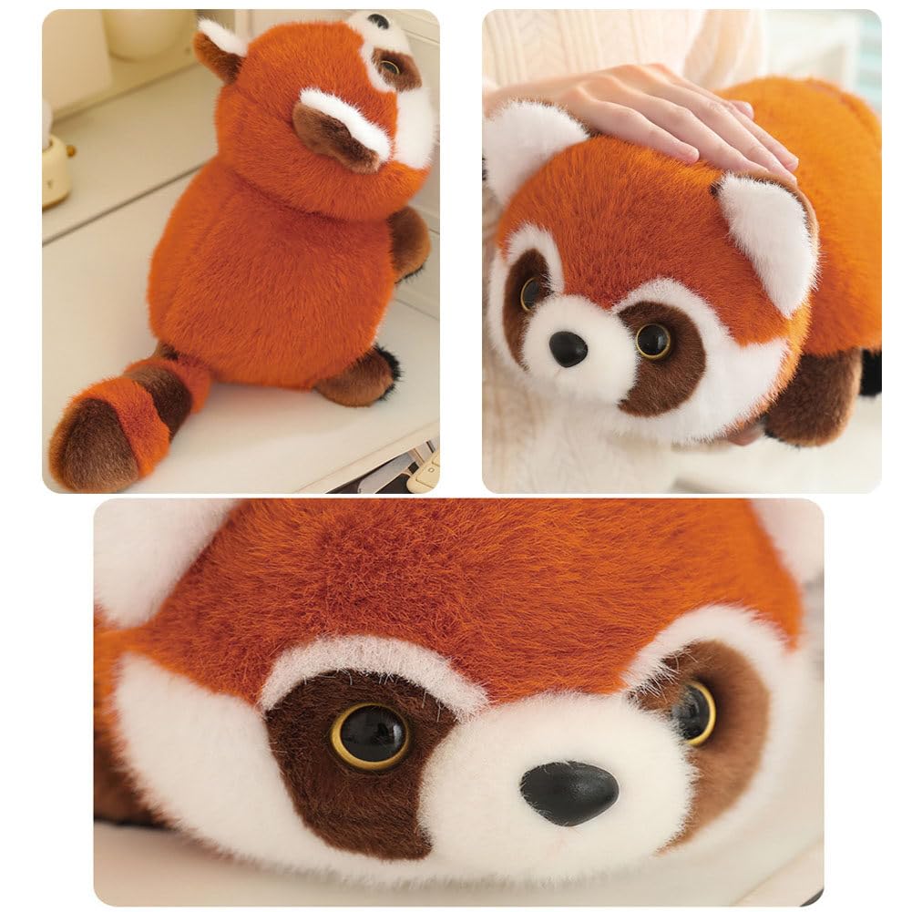 KOJAGARRI 2 in 1 Red Panda Plush Doll, 9.8inch Panda and Red Panda Combined with Dolls,Soft Cuddle Doll, Soft Pillow for Boys and Girls Birthday