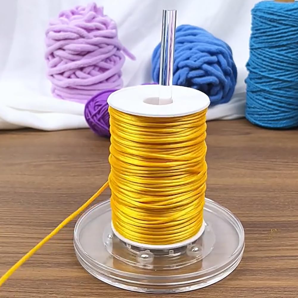 EHERDM Acrylic Yarn Spinner Yarn Bowl Holder Stand with Twirling Base Yarn Winder Dispenser Gifts for Craft Lovers Large