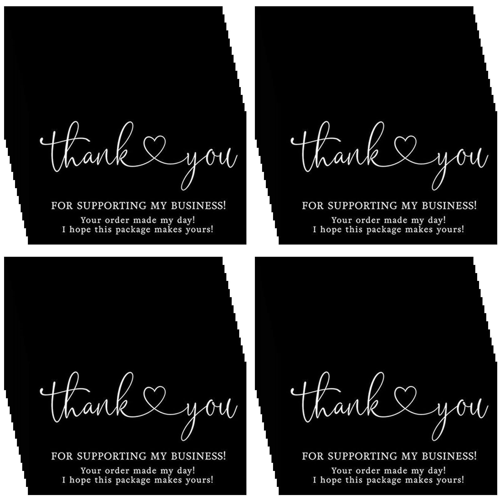 OUGERKID 100Pcs Thank You Cards,2 x 3.5 Inches Thanks Greeting Cards,Thank You for Supporting My Business Cards,Your Order Made My Day Cards,I Hope This Package Makes Yours Cards