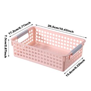 BILIKEYU Dirt Proof PP Storage Basket With Handle Simple Appearance Sundries Storage Box Household Supplies Household Packing (White, One Size)