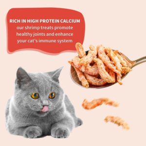 2.8oz Freeze Dried Shrimp for Cats, Vital Essentials for Cat, Natural Freeze Dried Cat Treats, Shrimp Food for Cat