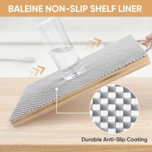 BALEINE Cabinet Liner, Drawer Liner, Shelf Liners for Kitchen Cabinets Non-Adhesive, Non-Slip Protect Desks, Cupboard, Drawers, Shelves, Tableware (12 in x 10 Ft, Gray)