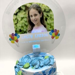 Photo Light Up Personalized Party Decor Happy Birthday Cake Top Topper With Any Photo Picture Logo Text - Mitzvah, Weddings, Birthday, Sweet 16, Anniversary, Baby Shower, Bridal Shower…