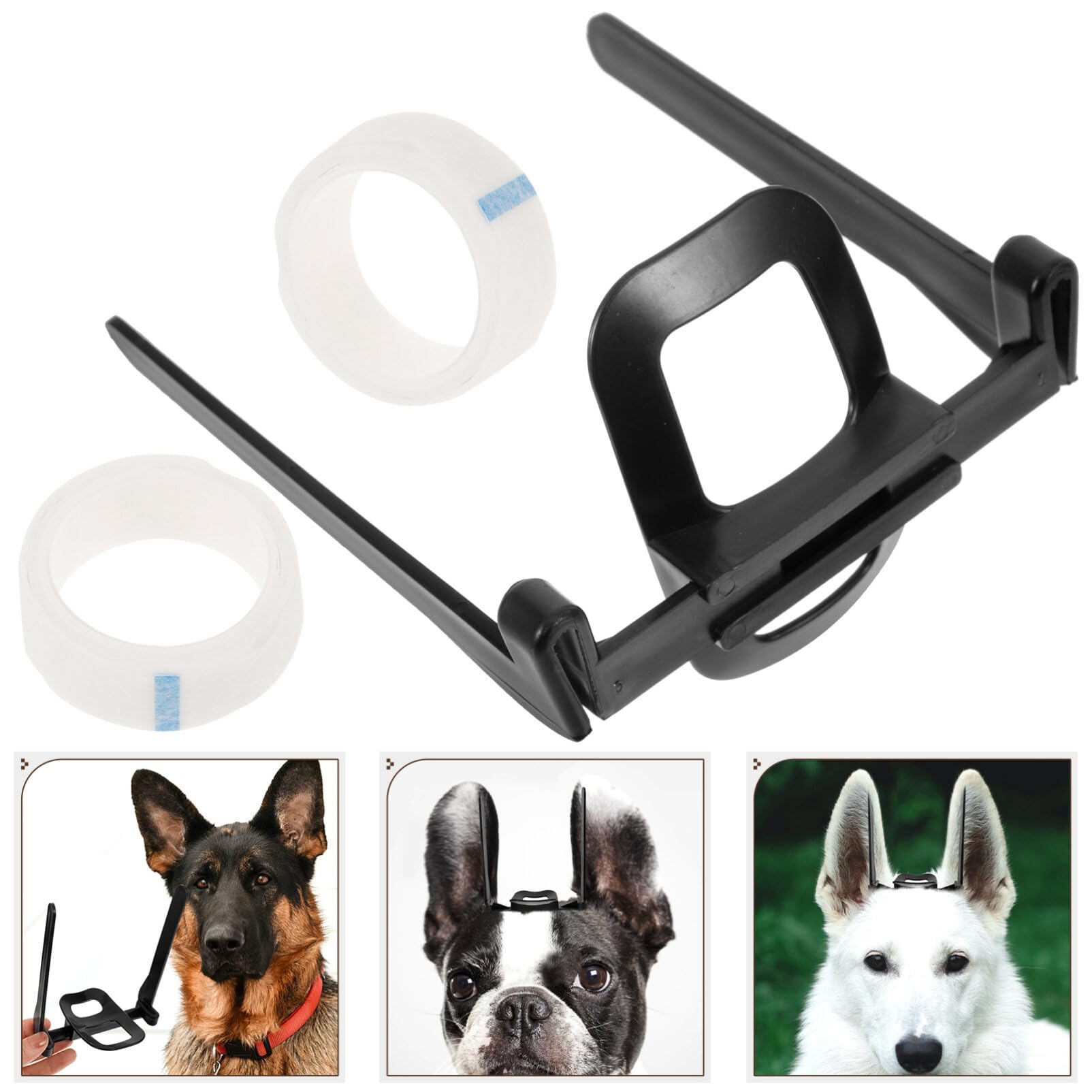 GANAZONO Doberman Dog Ear Posting Kit, Dog Ear Stand Up Support Tool with Tape Fixed Correction Vertical Holder Dog Ear Care Tools for Shepherd Doberman Pinscher Dogs