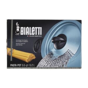 Bialetti Taste of Italy Nonstick Pasta Pot with Strainer Lid, 5.5-Quart, Teal