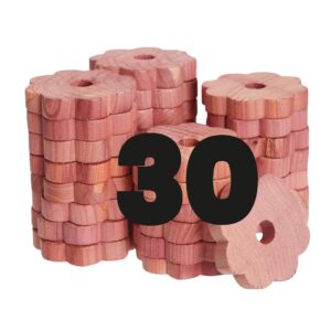 Cedar Rings for Clothes Storage – Stop Clothes Damage - 30 Fresh Cedar Rings to Protect Your Clothes