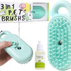 Cat Steam Brush,Water Cat Brush,Pet Steam Brush for Dogs Cats,Steamy Pet Brush,Pet Spray Hair Removal Comb,Steaming Cat Brush Steamer (Green)