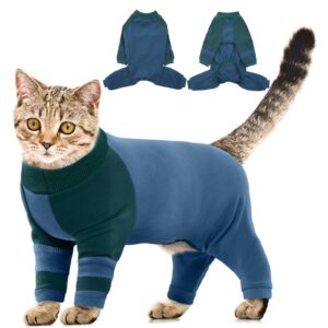 sticky hair cat clothes,cat recovery suit cat pajamas for cats only, sphynx hairless cats sweater, kitten hair sticky onesie cat turtleneck, anti-licking or skin disease recovery suit for cats