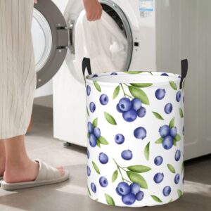 Large Laundry Basket - funny Blueberries Laundry Hamper, Hampers for Bedroom Aesthetic, Dirty Clothes Hamper