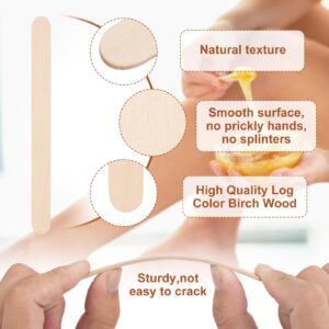 VEIDIA 2000 Pcs 4.5' Wooden Craft Sticks, Ice Cream Sticks,Natural Wood Popsicle Stick for Waxing, DIY Wood Crafts, Hair Removal and Waxing Supplies, Paint Stirrer, Art Projects and Ice Pop Sticks