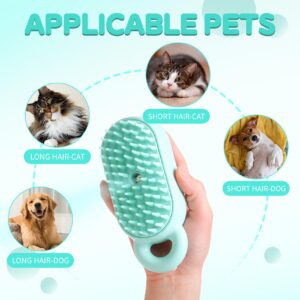 Cat Steam Brush,Water Cat Brush,Pet Steam Brush for Dogs Cats,Steamy Pet Brush,Pet Spray Hair Removal Comb,Steaming Cat Brush Steamer (Green)