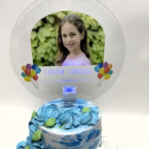 Photo Light Up Personalized Party Decor Happy Birthday Cake Top Topper With Any Photo Picture Logo Text - Mitzvah, Weddings, Birthday, Sweet 16, Anniversary, Baby Shower, Bridal Shower…