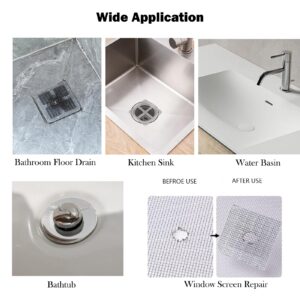 BOYYOEE 50pcs Disposable Drain Hair Catcher Shower Drain Cover Hair Catcher,Shower Drain Mesh Stickers for Human and Pet Hair for Bathroom Laundry Bathtub Kitchen Sink