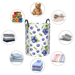 Large Laundry Basket - funny Blueberries Laundry Hamper, Hampers for Bedroom Aesthetic, Dirty Clothes Hamper