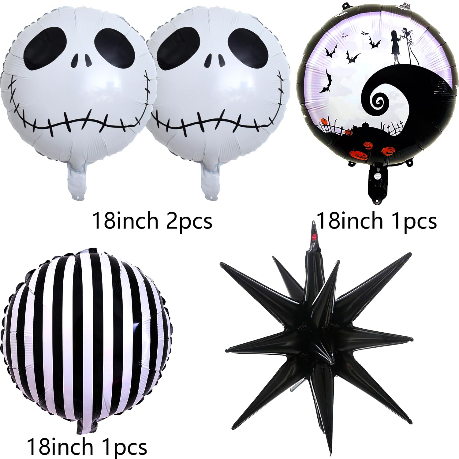 Nightmare Before Christmas Balloons Decorations Skull Halloween Party Decorations Balloon Garland Kit Purple Black Balloon Arch with Skull Balloons for Halloween Birthday Baby Shower Decorations