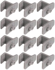 ocs parts p993200800 gray plastic shelf clips | 12-pack | replacement shelf clips for turbo air commercial kitchen freezers and refrigerators