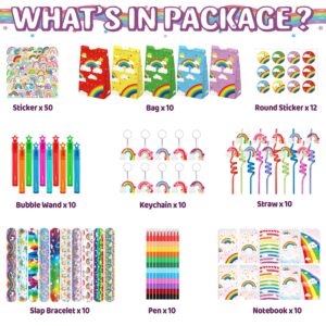 DMIGHT rainbow party favors, 120 pcs rainbow party supplies Rainbow Gift for Kids Birthday Party Decorations Baby Shower Goodie Bag Filles Supplies