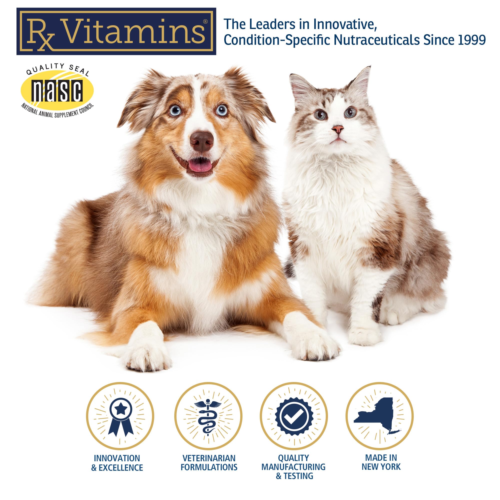 Rx Vitamins NutriGest - Dog Probiotics for Digestive Health - Probiotic for Cats - Cat Digestive Support,Anti Diarrhea for Cats and Dog Gas Relief - Probiotics for Dogs Powder - 4.65oz