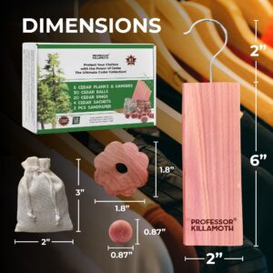 61 Pack Cedar Blocks, Sachets, Rings, Balls – Stop Clothes Damage – The Ultimate Cedar Collection to Protect Your Clothes