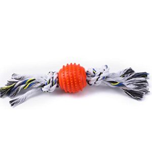 JzcsdkSIL Chewing Toy for Dogs Interactive Puzzle Improving Pets Digestion Molar Chew Toy Great Dental Chew Tug Toy 13 Colors Dog Ball with Rope Big Dogs for Training