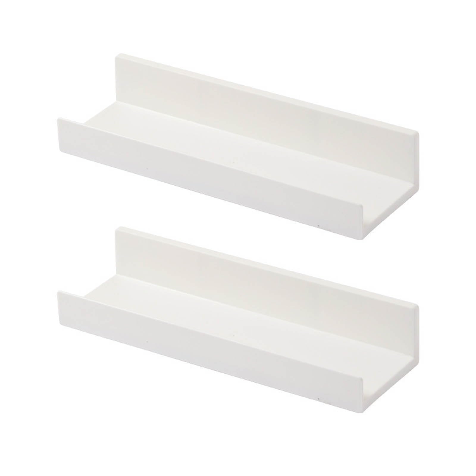 Master Pink Floating Shelves, Bathroom Shelves Over Toilet with Invisible Brackets, Farmhouse Wall Decor for Bedroom, Living Room, Kitchen and Plants, White