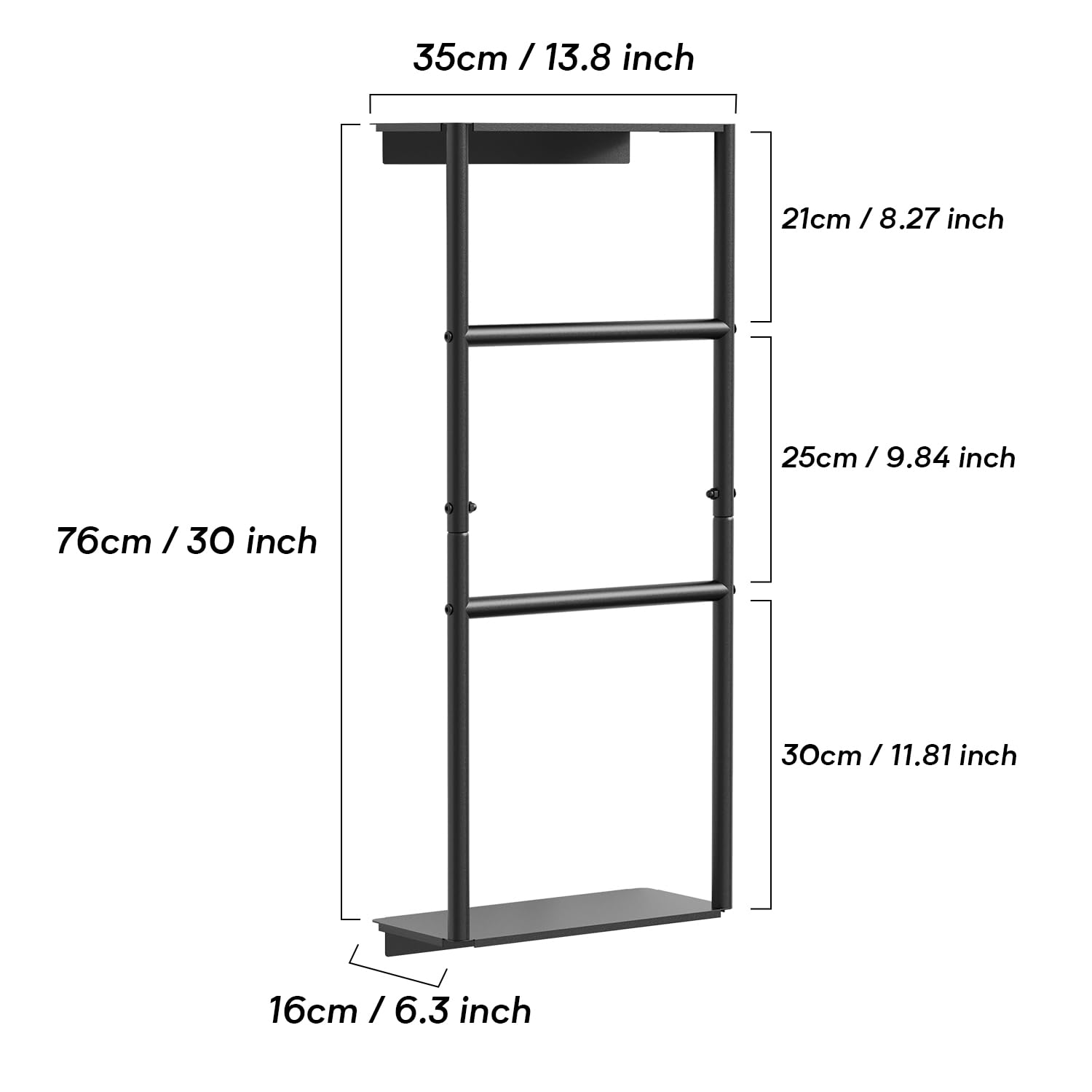 KDFurn Towel Racks for Bathroom, Towel Storage Rack for Rolled Towels, Towel Holder Wall Mounted Metal Organizer for Bathroom, Living Room, Bedroom.