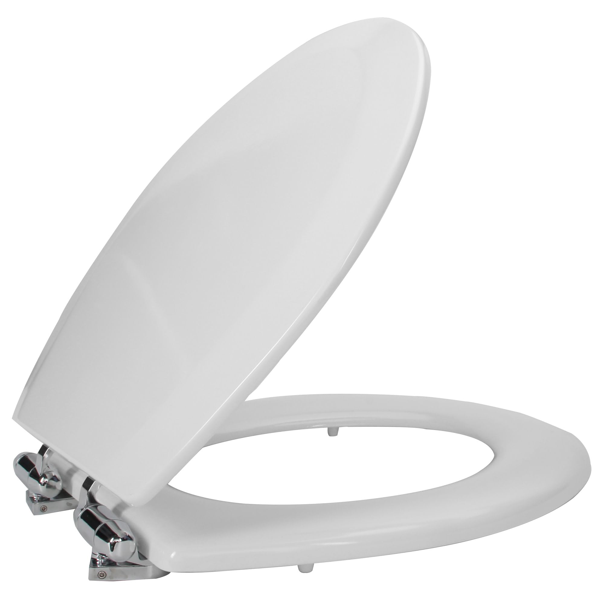 Dalton Toilet Seat Round Soft Close – White Wooden Round Standard Toilet Seat for Bathroom – Design House, 544296