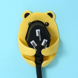 sundry goods 4 Pieces The Bear Plug Hook is Scratch Free and adheres to The Power Plug Socket. The Multi-Functional Hook for The Power Plug Socket Does not Require Drilling