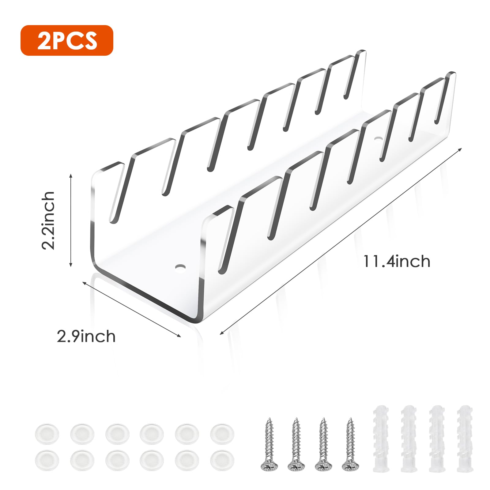 Hat Stand for Baseball Caps, 2 Pack Hat Organizer and Display, Acrylic Hat Rack for 14 Baseball Caps for Bedroom, Closet, Dresser, Entryway, Office