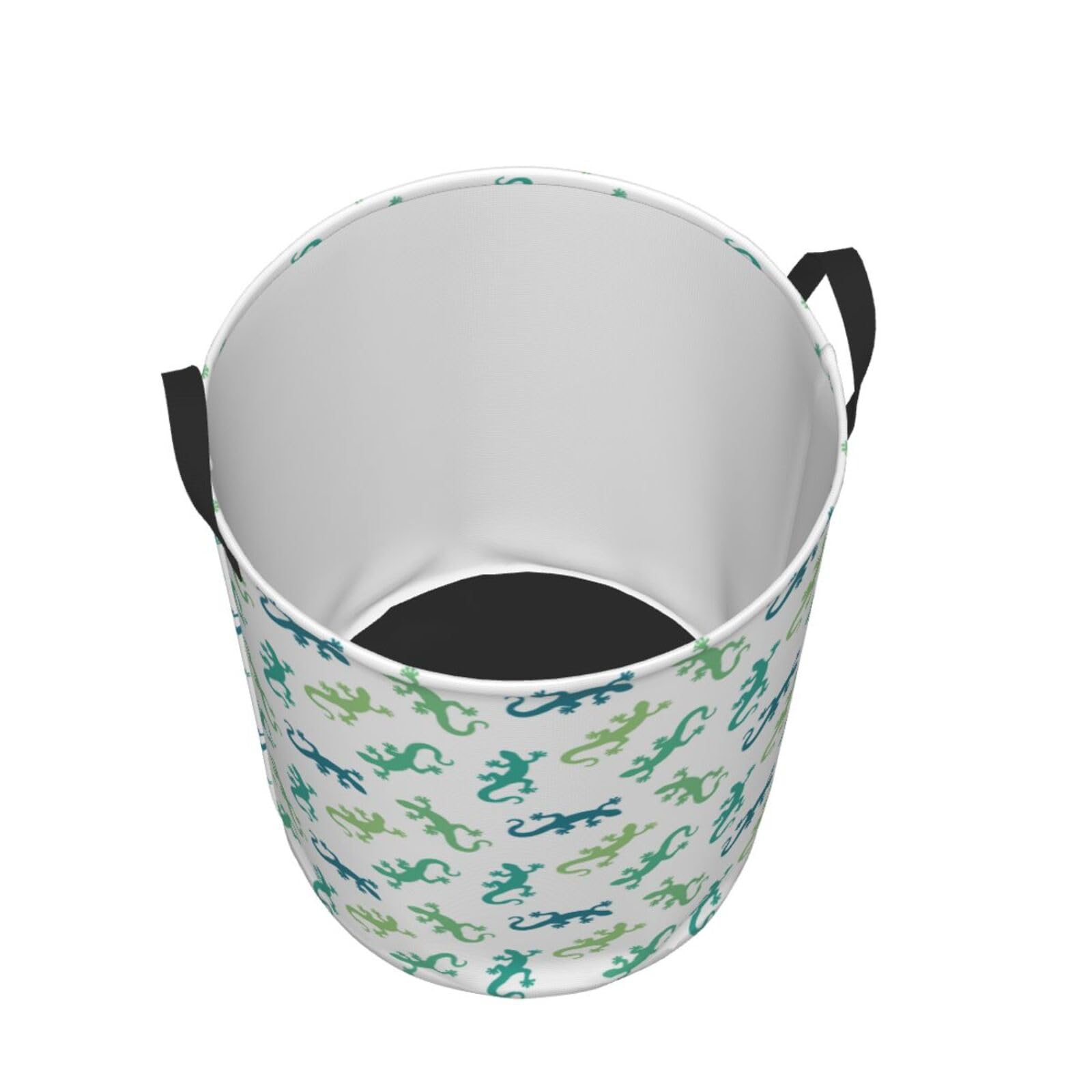 Large Laundry Basket with Handles - Cartoon Cute Lizard Gecko_B Dirty Clothes Hamper for Bedroom Aesthetic