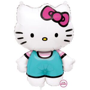 large 25" hello kitty balloon | hello kitty birthday decorations and party supplies | sticker | officially licensed