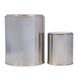 cornucopia gallon & quart paint cans combo pack; unlined metal cans w/ lids / no handle style