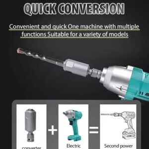 Adapter for Converting Impact Wrench to Electric Hammer, Quick Release Adapter Converter for Converting Electric Drill to Electric Hammer Converts to SDS-Plus interface