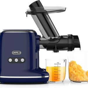 Generic Juicer Machines, Cold Press Juicer with 3 INCH Feed Chute, High Juice Yield, Whole Fruit Juicing Masticating Juicer for Nutrient Fruit and Vegetables, Pure Juice, Blue, ZM1513