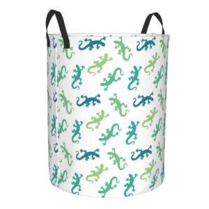 large laundry basket with handles - cartoon cute lizard gecko_b dirty clothes hamper for bedroom aesthetic