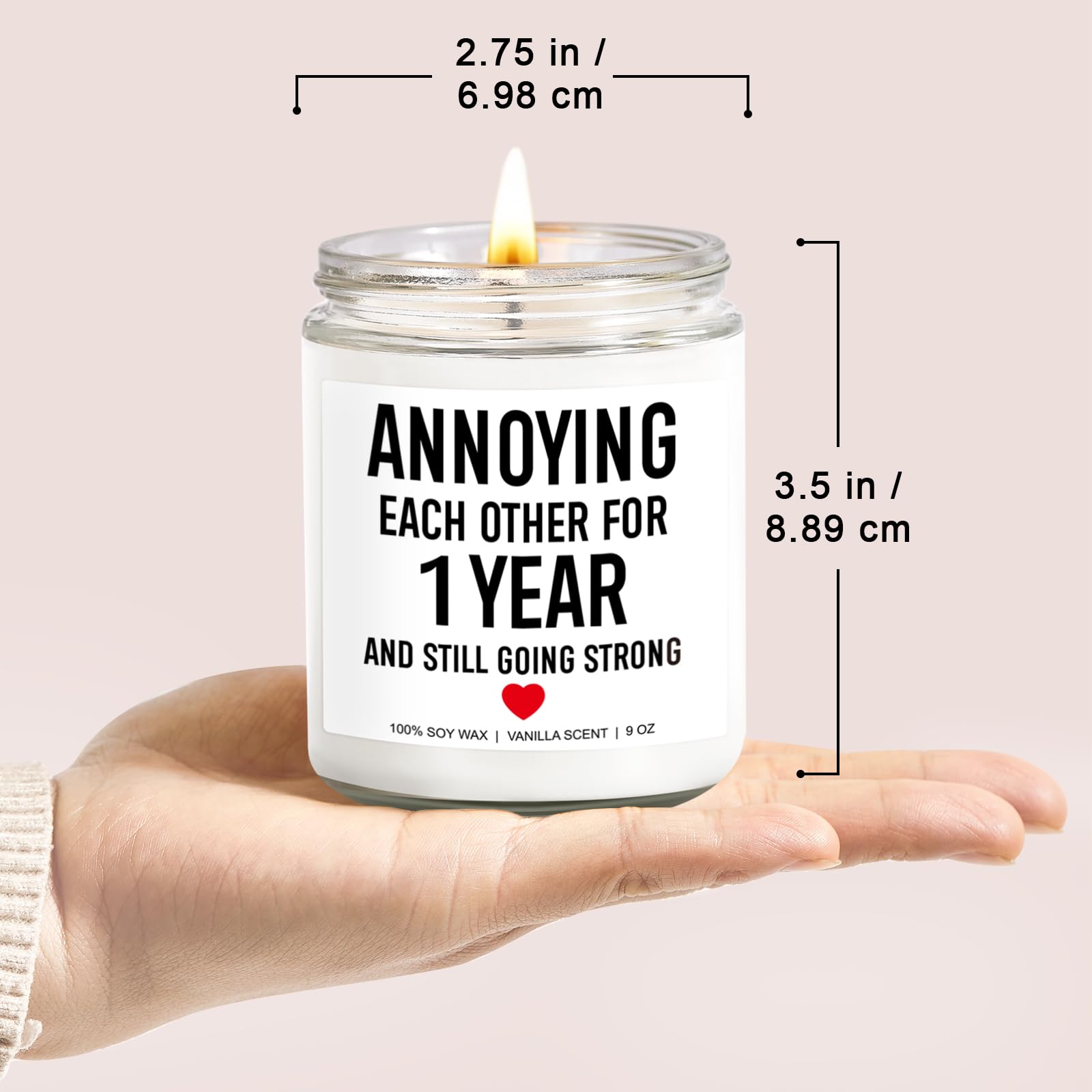 Younift Candle, 1 Year Anniversary, Gifts for Him, Girlfriend, Boyfriend, Her, First Anniversary, Gifts for Husband, Wife, 1 Year Wedding Anniversary, Gifts for Couple, 1st Year Paper Anniversary