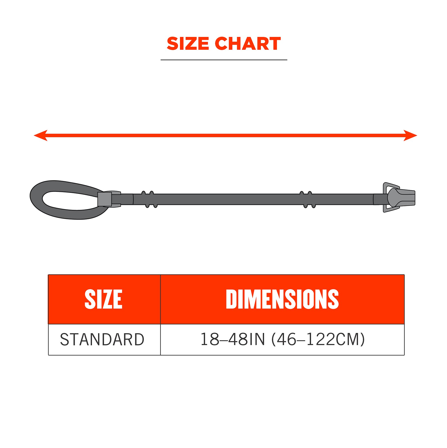 Ergodyne Squids 3155 Lanyard with Clamp End, Easily Attaches to Hard Hat, Tools, or Small Valuables, Weight Capacity 2lbs, 10-Pack