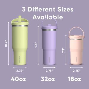 Hydrapeak Nomad 32 oz Tumbler with Handle and Straw Lid, Leakproof Tumbler, Tumbler Lid Straw, Double Insulated Tumblers, 32oz Double Insulated Cup Straw, Stainless Steel (Enchanted Lavender)