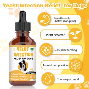 Natural Yeast Infection Treatment for Dogs,Supports Healthy Itch Relief,Inflammation Relief,Allergy Relief & More,Dog Ear Infection Treatment,Itch Relief for Dogs,Ear Infection Treatment for Dogs