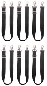 pack of 6 adjustable length elastic leg straps for horse blankets,horse blanket sheet replacement elastic leg strap (6, black)