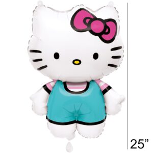 Large 25" Hello Kitty Balloon | Hello Kitty Birthday Decorations and Party Supplies | Sticker | Officially Licensed