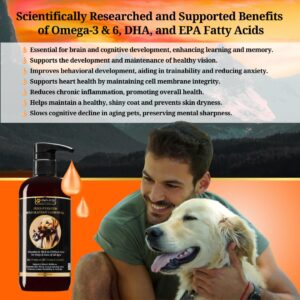 Paws PerX Premium-Pure Salmon Oil; Natural Caught Fish Oil for Dogs & Cats - Omega 3 Pet Supplement for Healthy Coat & Joints - Sustainably Sourced, Cold-Extracted, Human-Grade Quality 2x16 fl oz