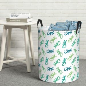 Large Laundry Basket with Handles - Cartoon Cute Lizard Gecko_B Dirty Clothes Hamper for Bedroom Aesthetic