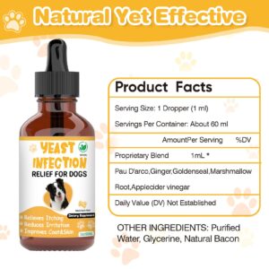 Natural Yeast Infection Treatment for Dogs,Supports Healthy Itch Relief,Inflammation Relief,Allergy Relief & More,Dog Ear Infection Treatment,Itch Relief for Dogs,Ear Infection Treatment for Dogs