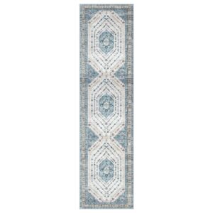 Sivilife Boho Hallway Runner Rug Washable Runner Rugs for Hallway, 2'6''X10' Extra Long Kitchen Rugs Non Slip, Blue Runner Rugs with Rubber Backing, Tribal Carpet Runner Rugs for Entryway Corridor