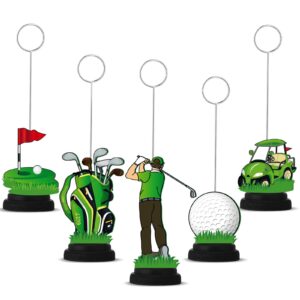 rattanview 5 pcs golf ball themed party decorations photo holders balloon picture holders place card holders table centerpieces number name clips holder for home birthday wedding party decor