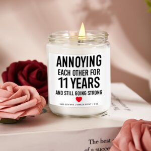 Younift 11 Years Candle, 11 Year Anniversary, Gifts for Him, Her, 11th Wedding Anniversary, Gifts for Wife, Husband, Couples, Funny Gifts, 11th Anniversary Steel Gifts, I Love You