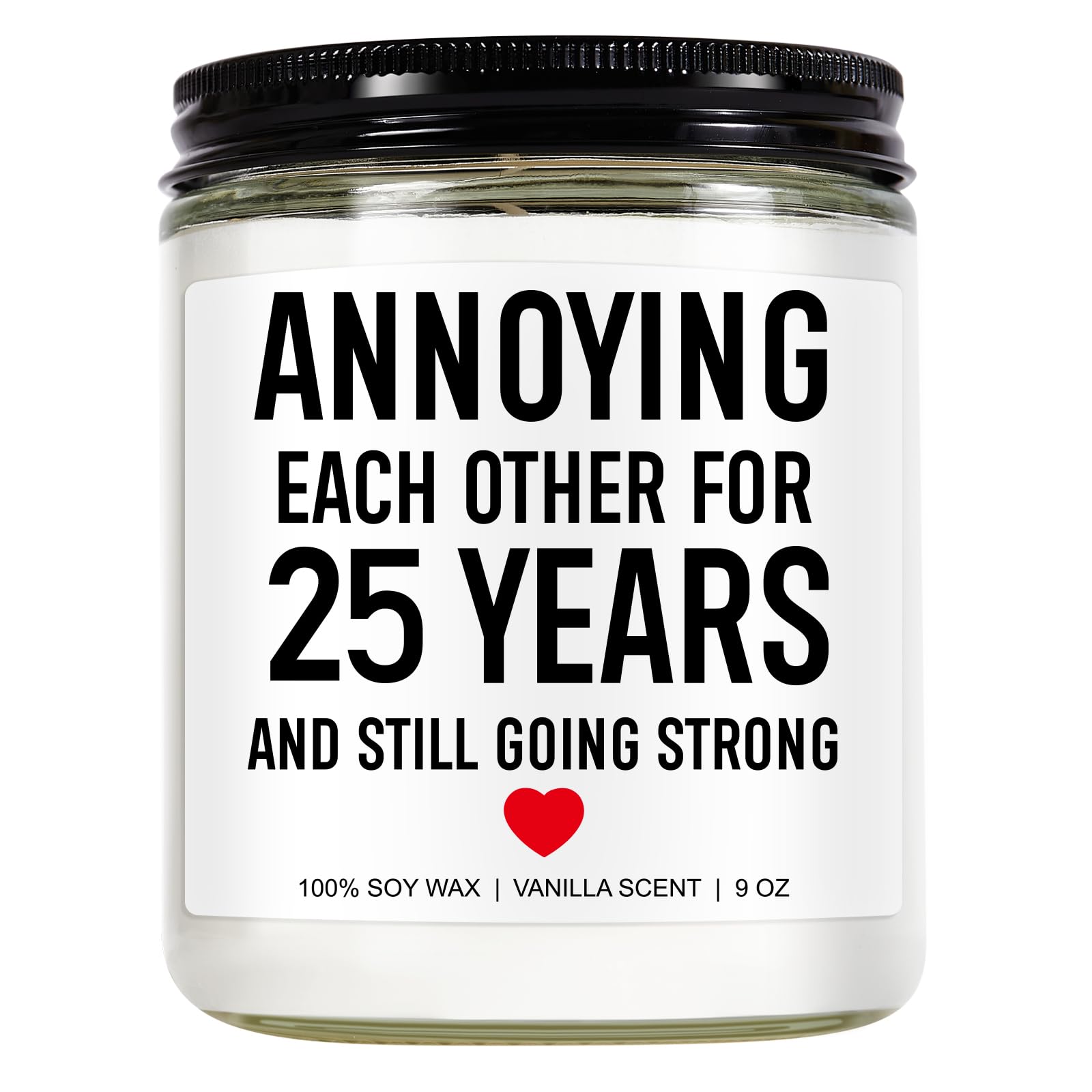 Younift 25 Years Candle, 25th Wedding Anniversary, Gifts for Couple, 25th Anniversary, Gifts for Husband, Wife, Friends, Parents, 25 Year Anniversary Decorations, Funny Gifts, Silver Anniversary